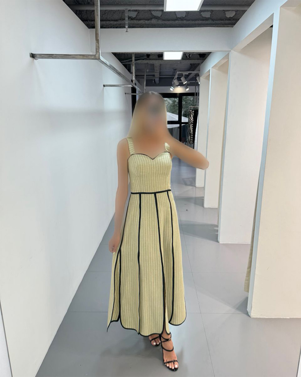 پیراهن نخی نواردار