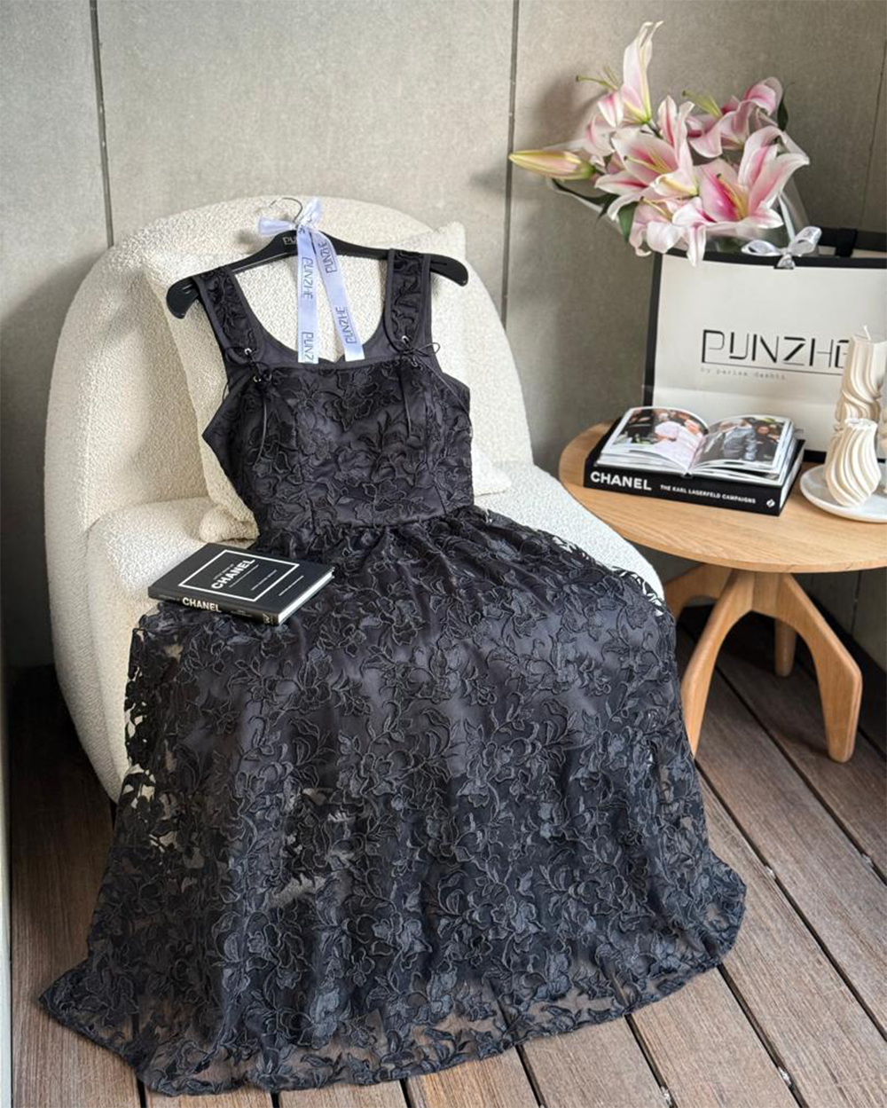 پیراهن تور گلی