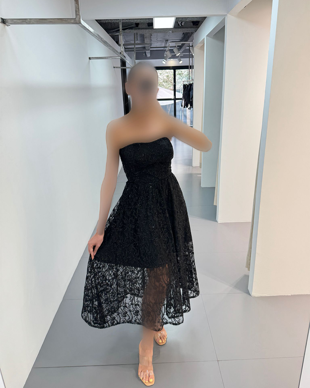 پیراهن توربلند دکلته