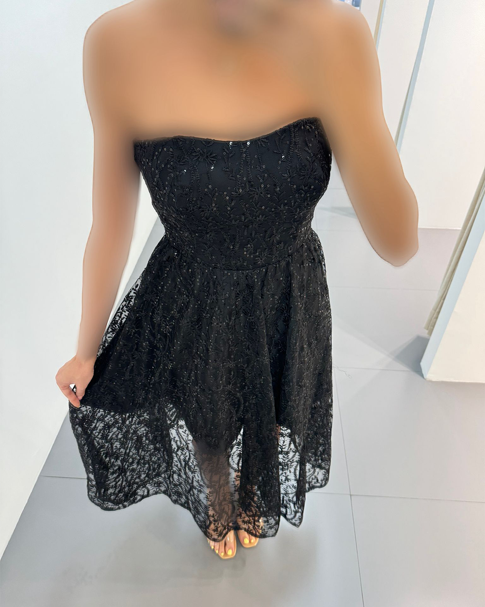 پیراهن توربلند دکلته