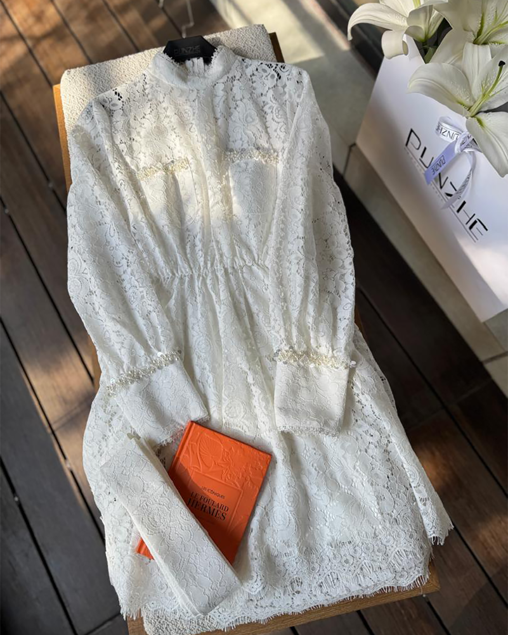 پیراهن دانتل کار شده