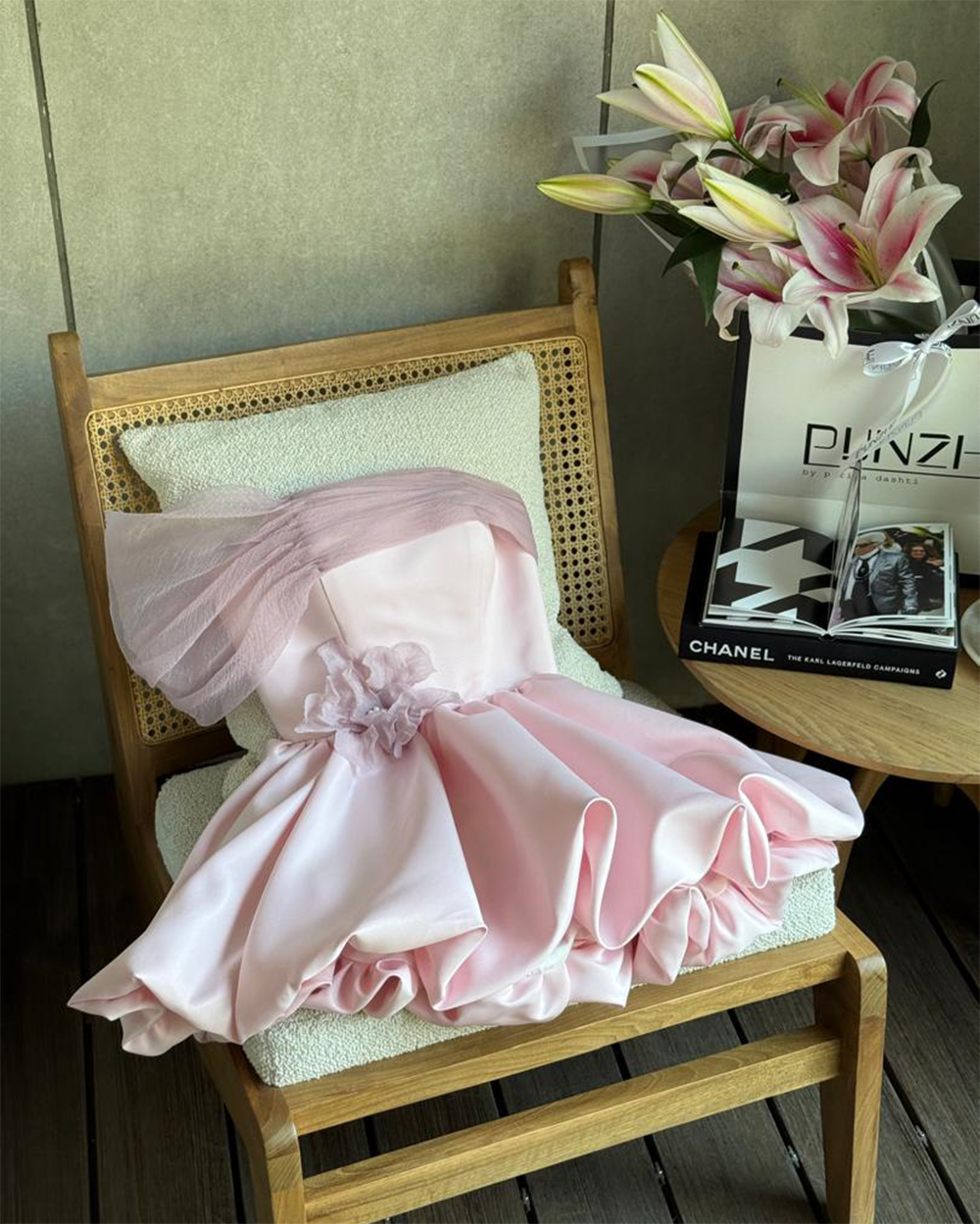 پیراهن صورتی قارچی