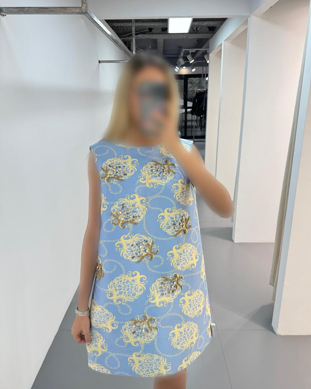 پیراهن کارشده رنگی