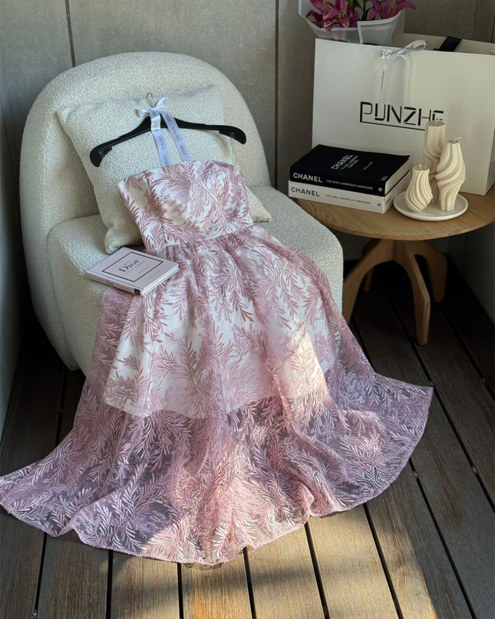 پیراهن توربلند دکلته