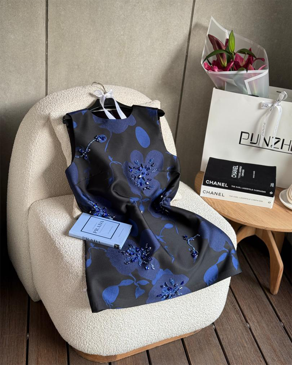 پیراهن صدفی گل