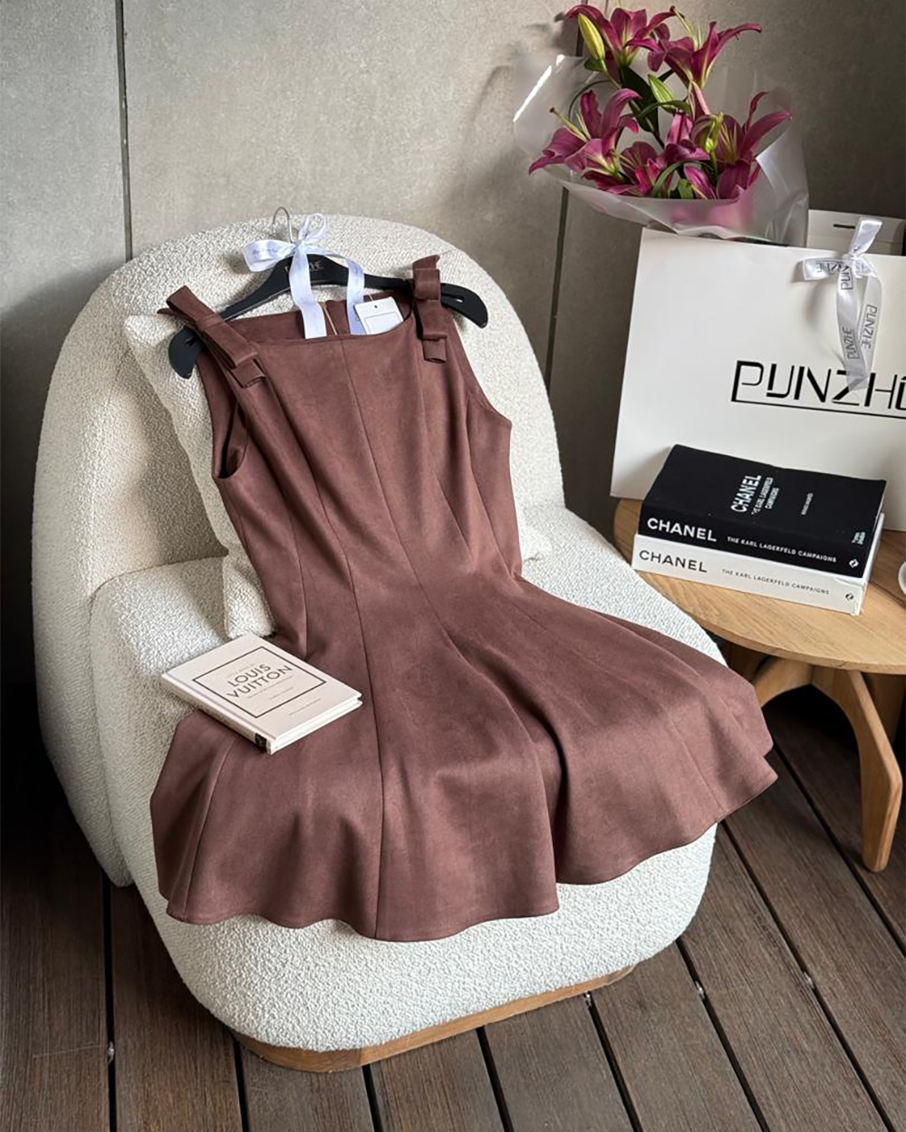 پیراهن جیر سرشانه پاپیون