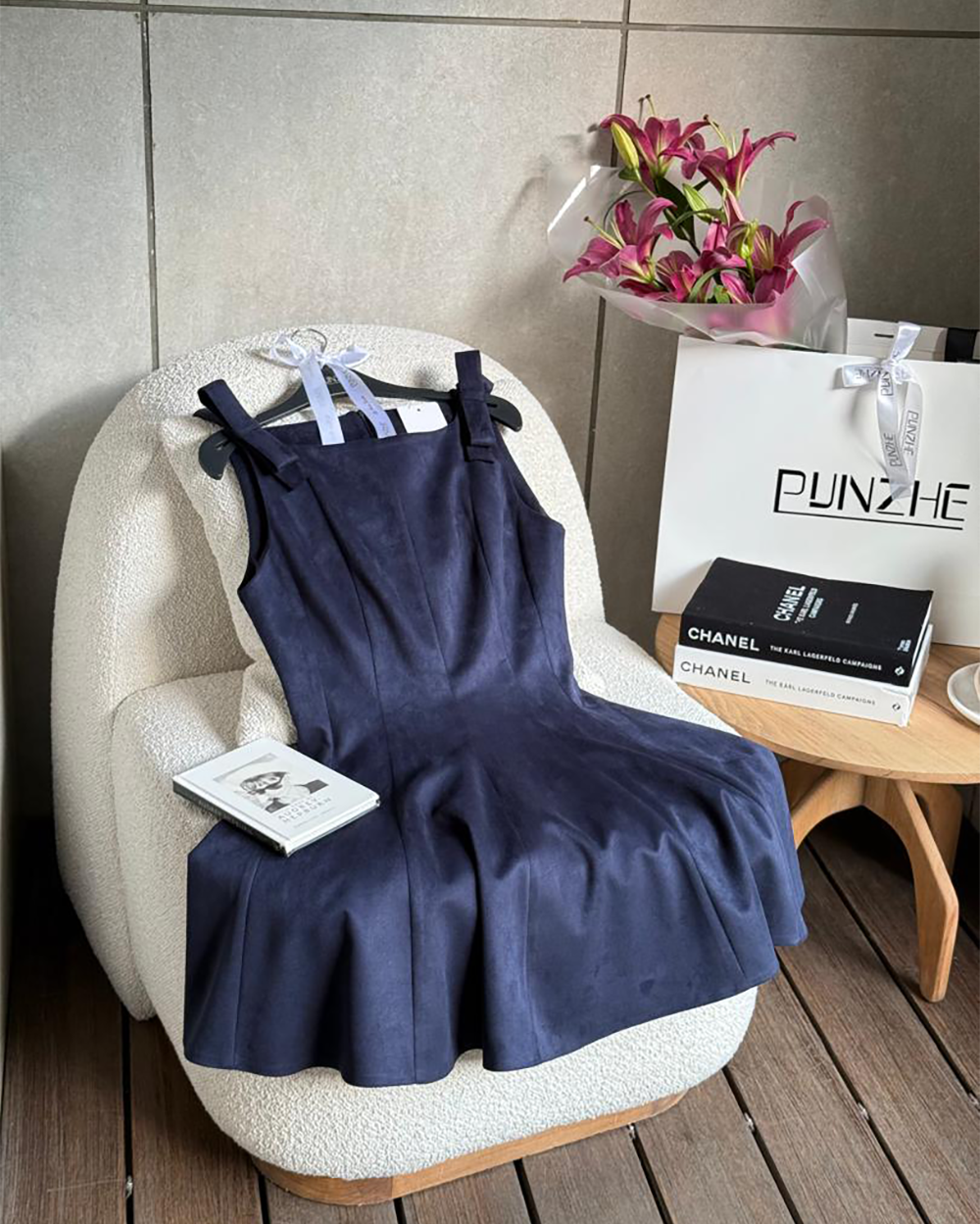 پیراهن جیر سرشانه پاپیون