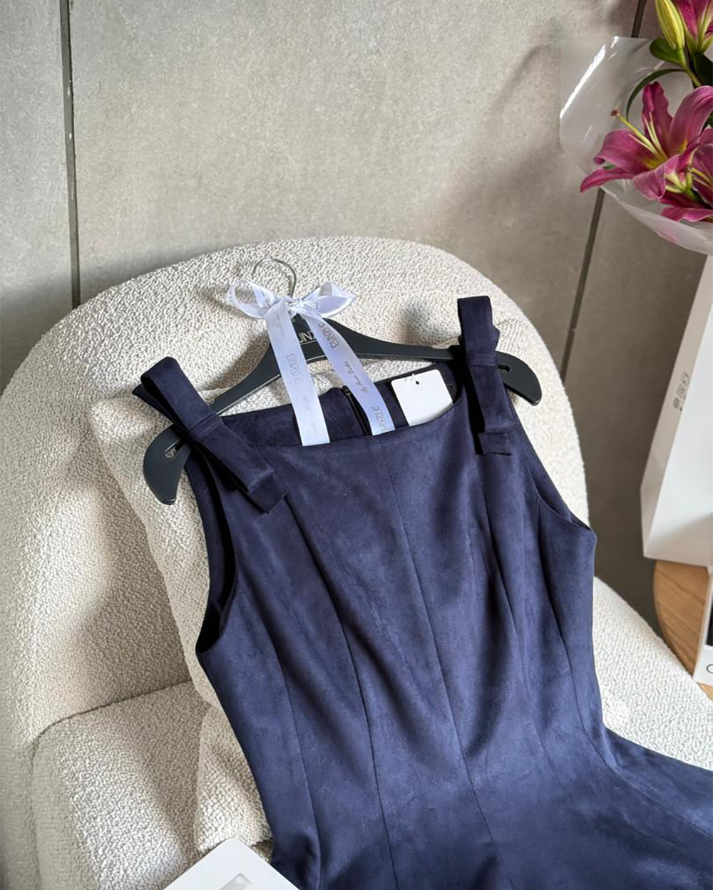 پیراهن جیر سرشانه پاپیون