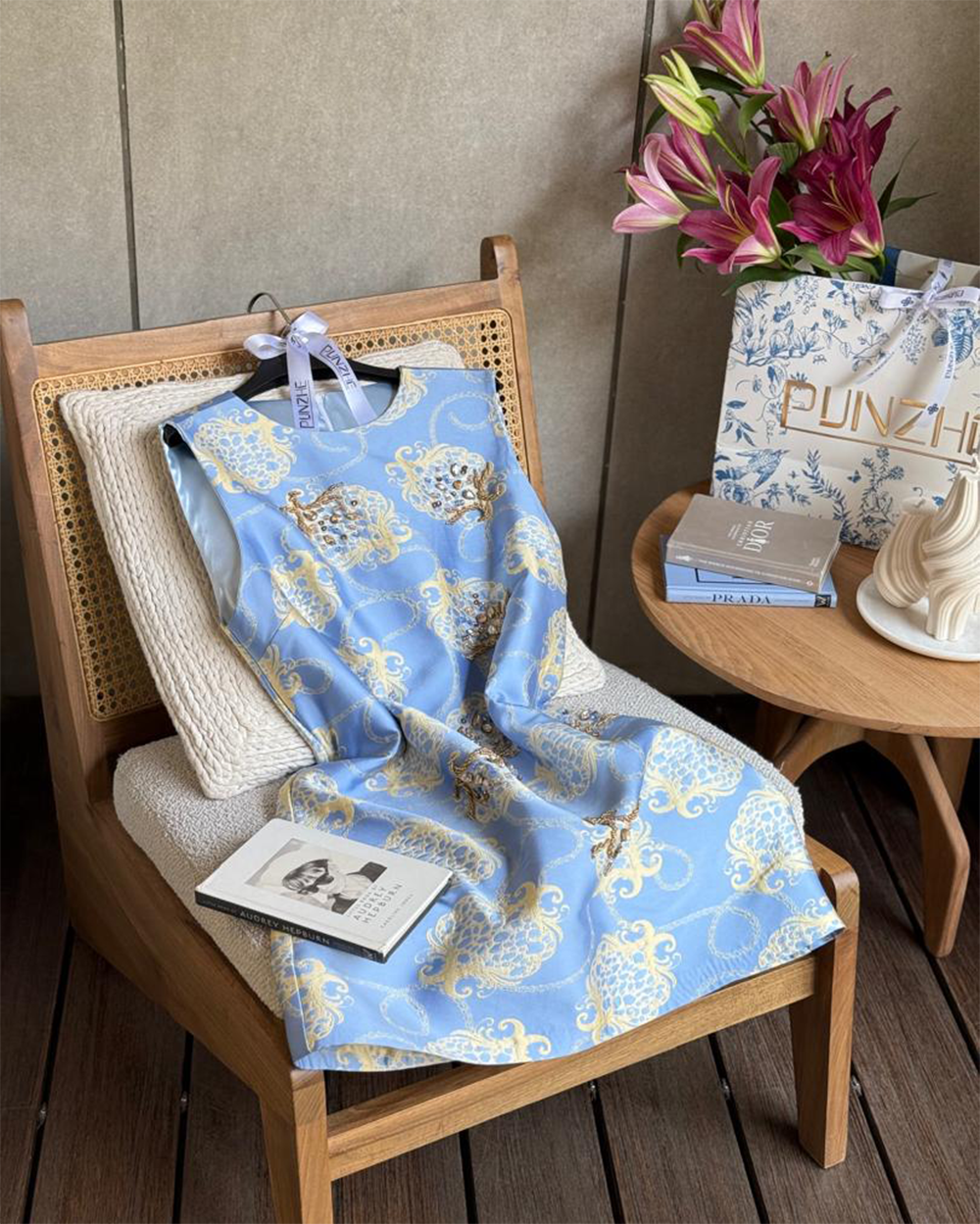 پیراهن رنگی کار شده