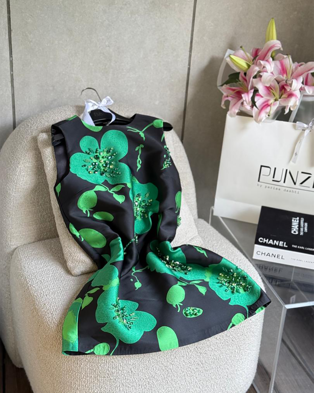 پیراهن صدفی گل