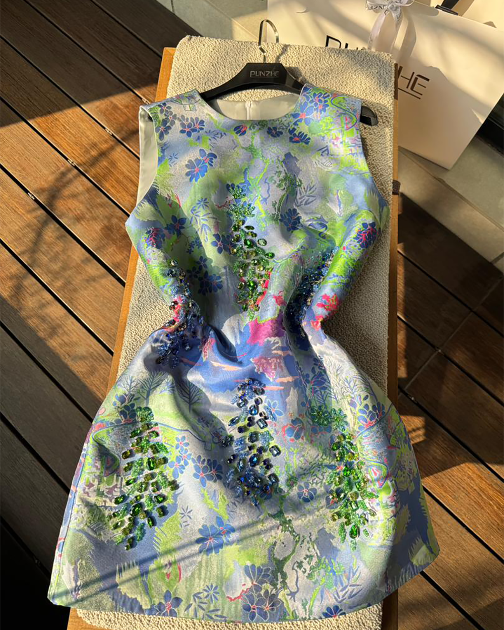 پیراهن ژاکارد رنگی