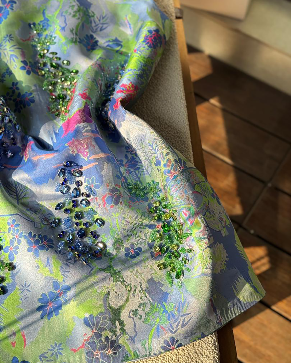 پیراهن ژاکارد رنگی