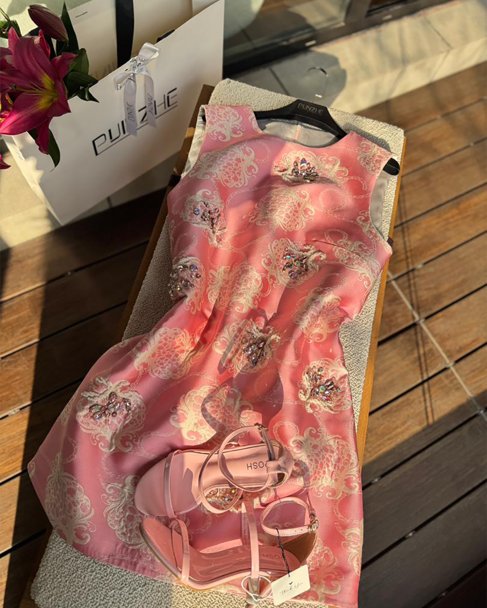 پیراهن رنگی کار شده