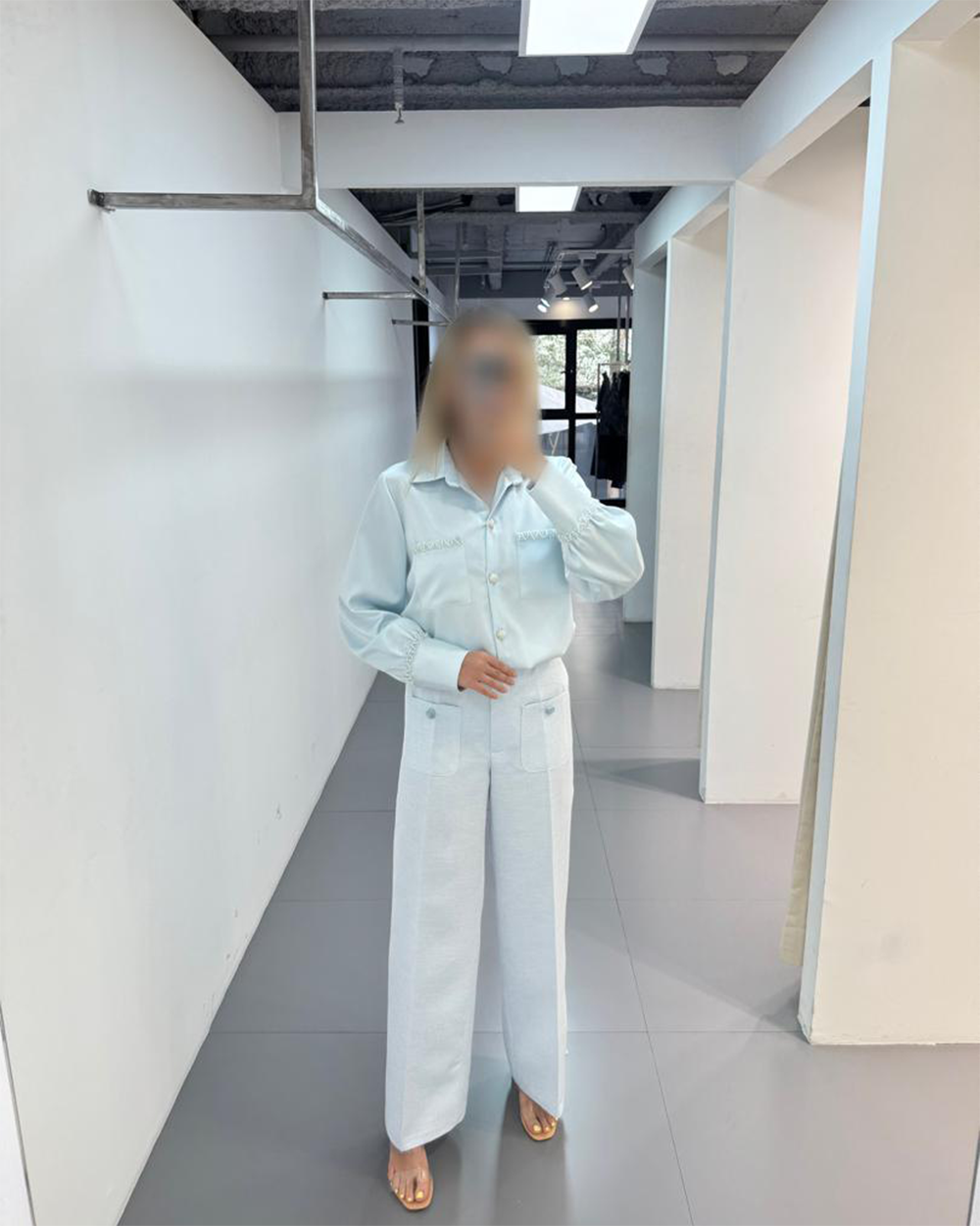 شلوار کار شده گشاد