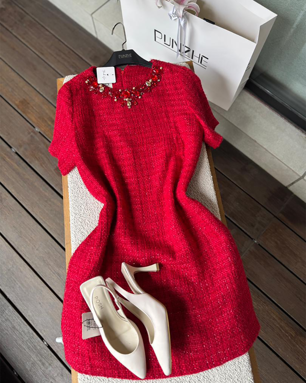 پیراهن یقه سنگ شنل