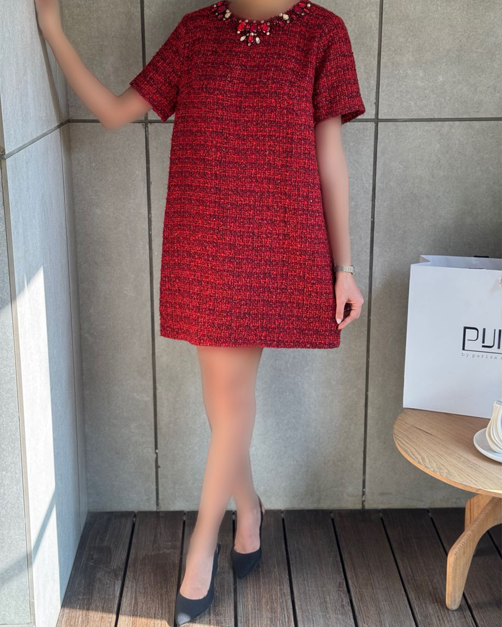 پیراهن یقه سنگ شنل