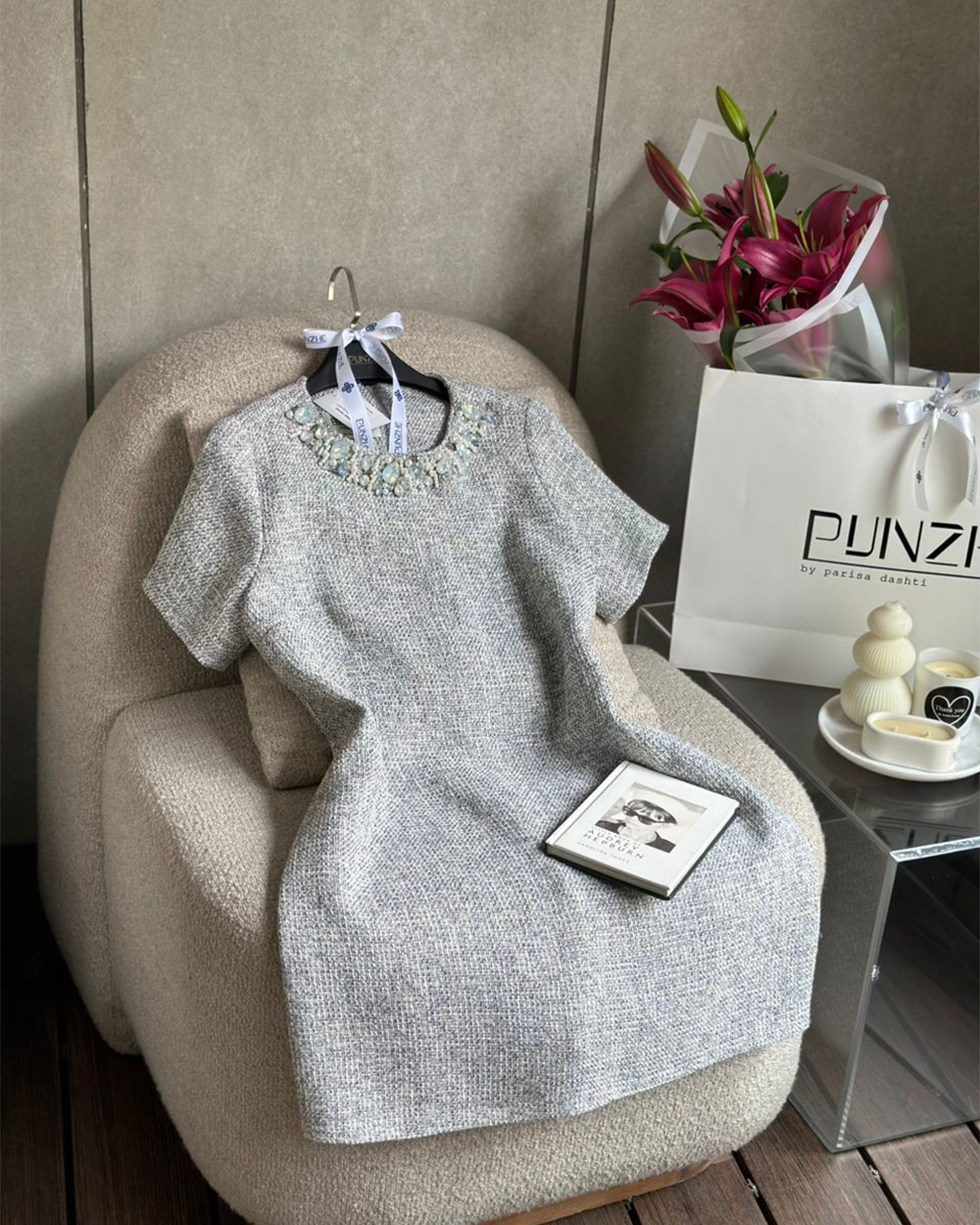 پیراهن یقه سنگ شنل