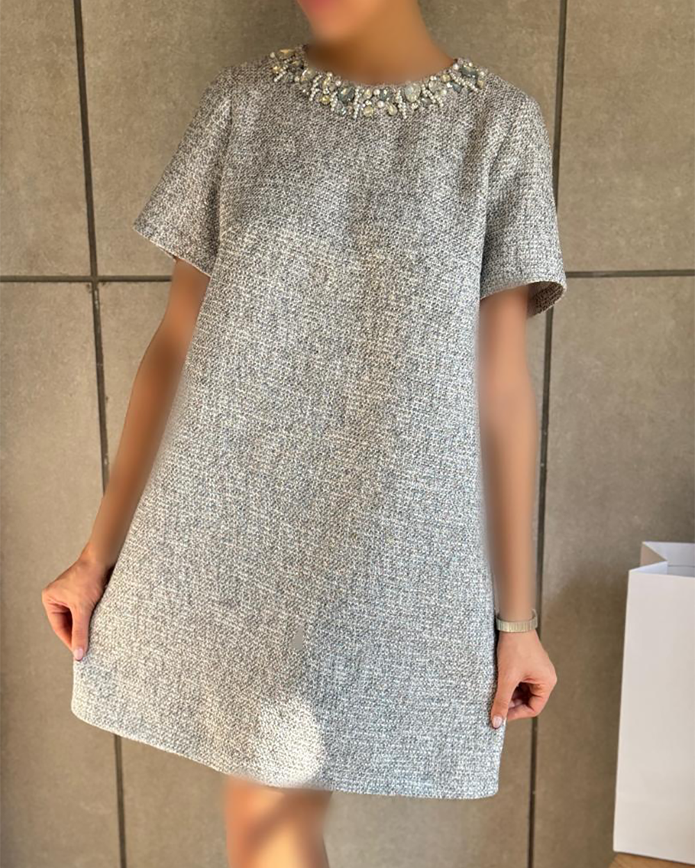 پیراهن یقه سنگ شنل