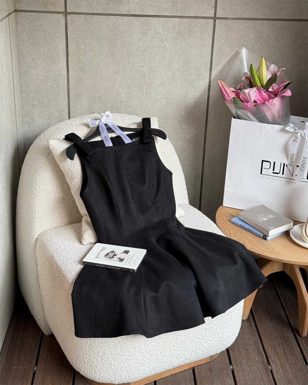 پیراهن جیر سرشانه پاپیون