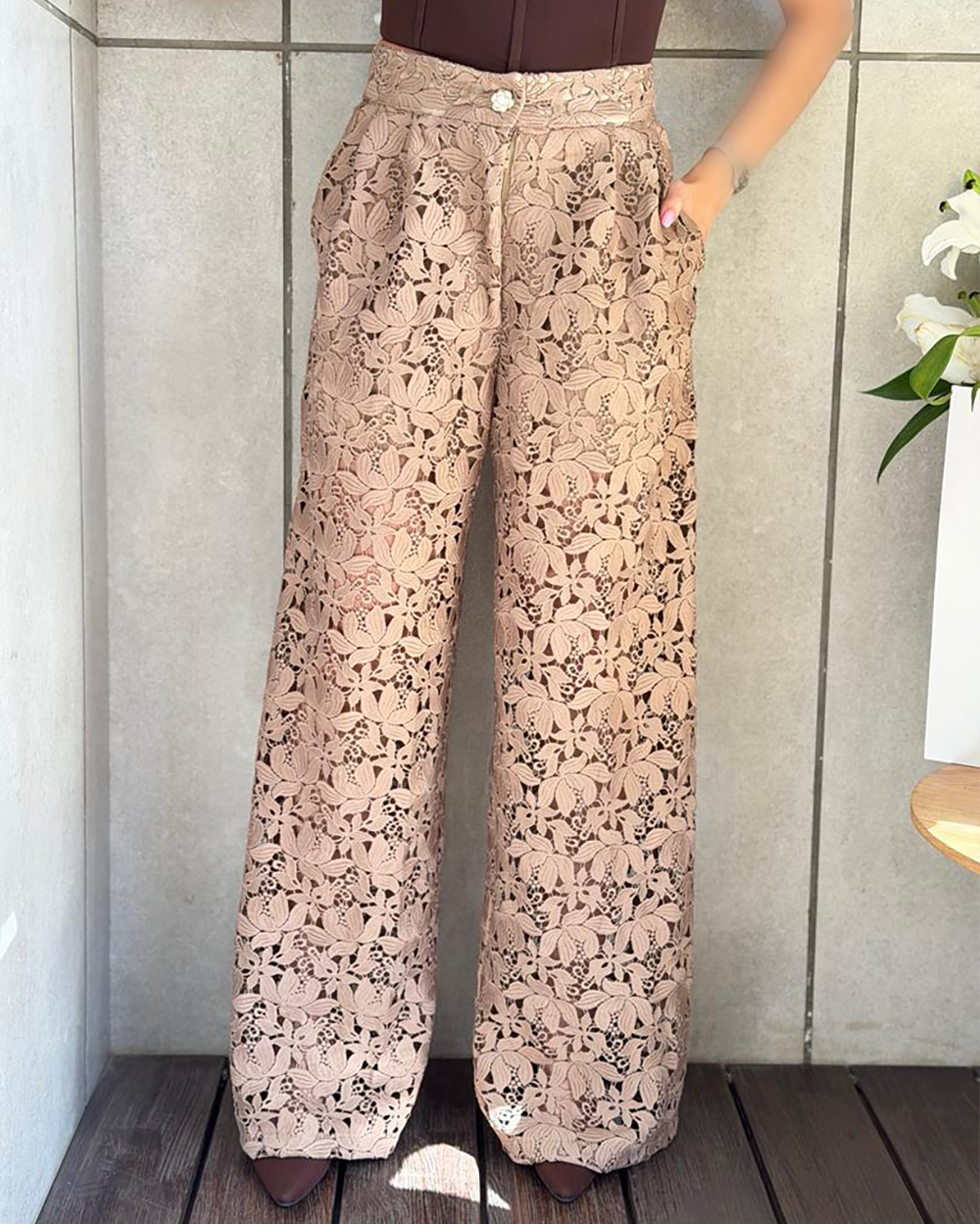 شلوار قلاب بافی