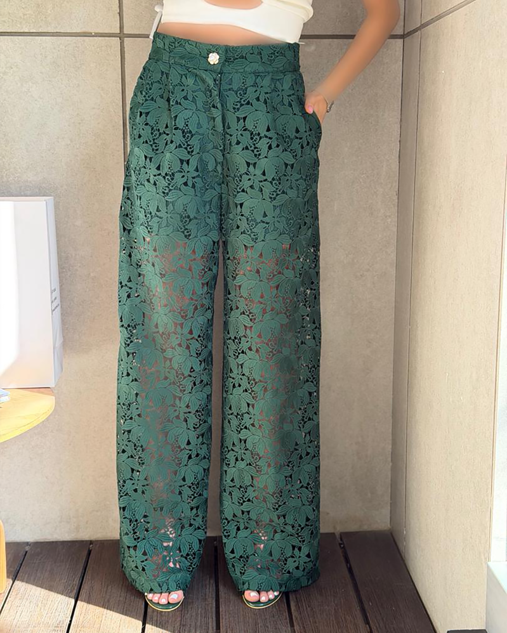 شلوار قلاب بافی