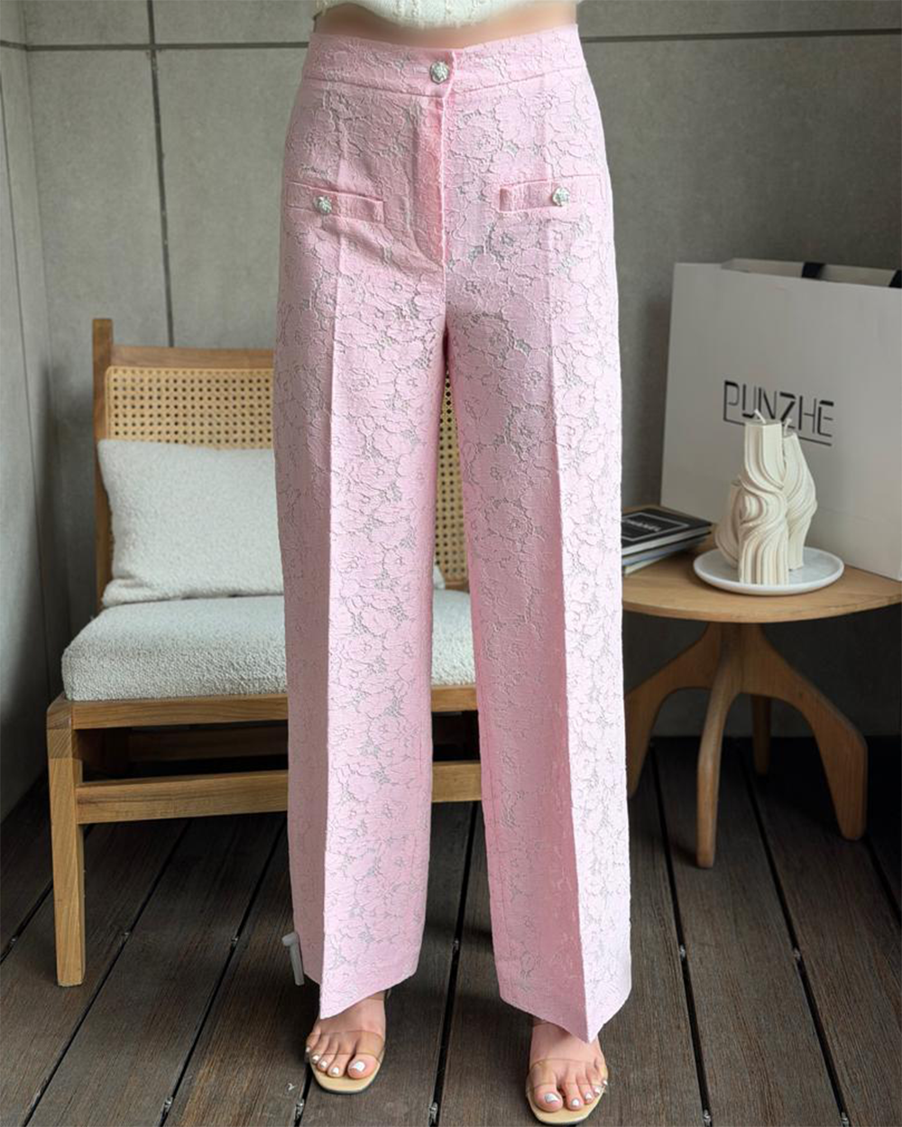 شلوار دانتل کارشده گشاد