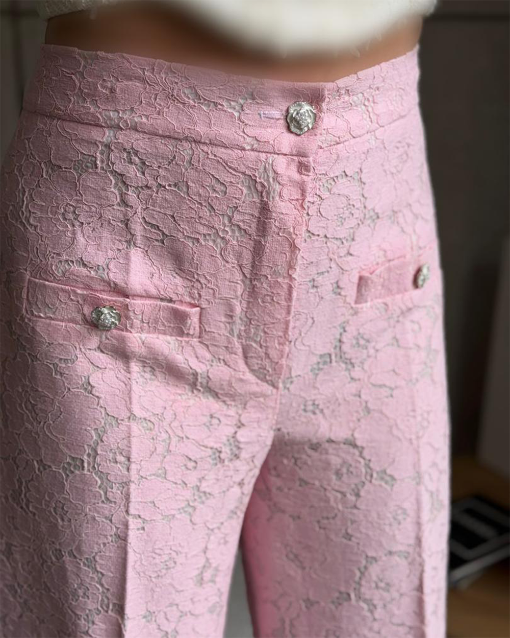 شلوار دانتل کارشده گشاد