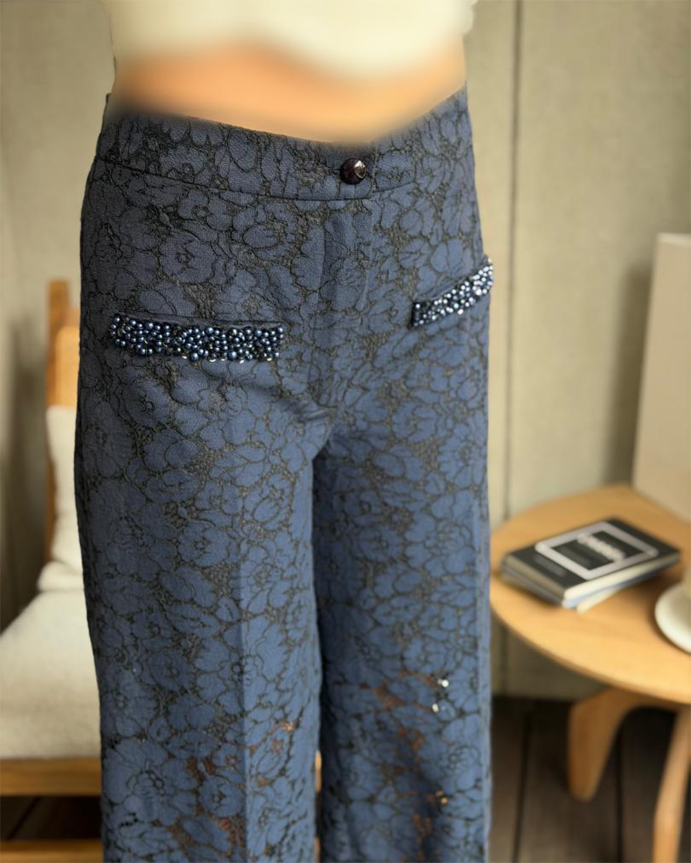 شلوار دانتل کارشده گشاد