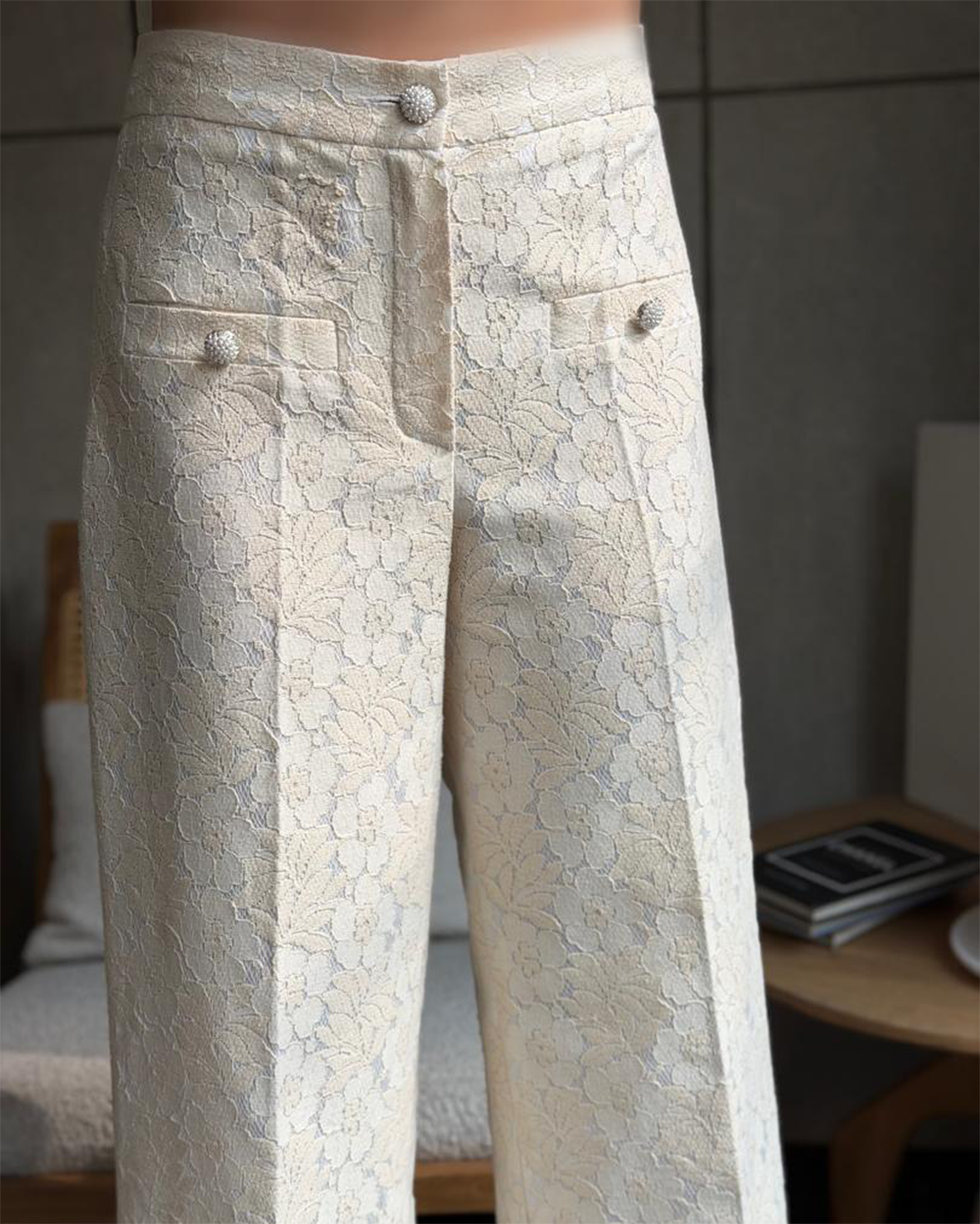 شلوار دانتل کارشده گشاد