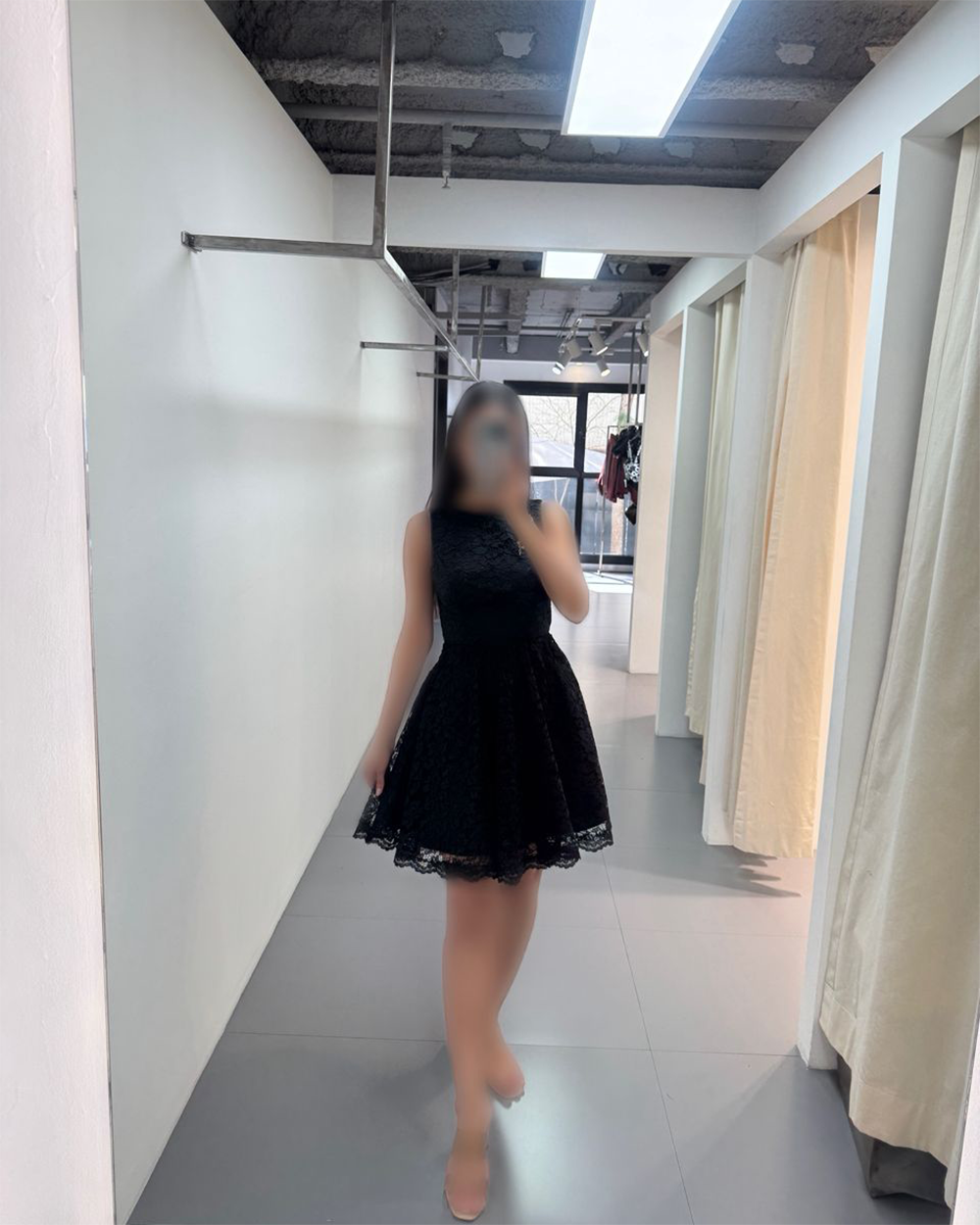 پیراهن یقه گرد دانتل جدید