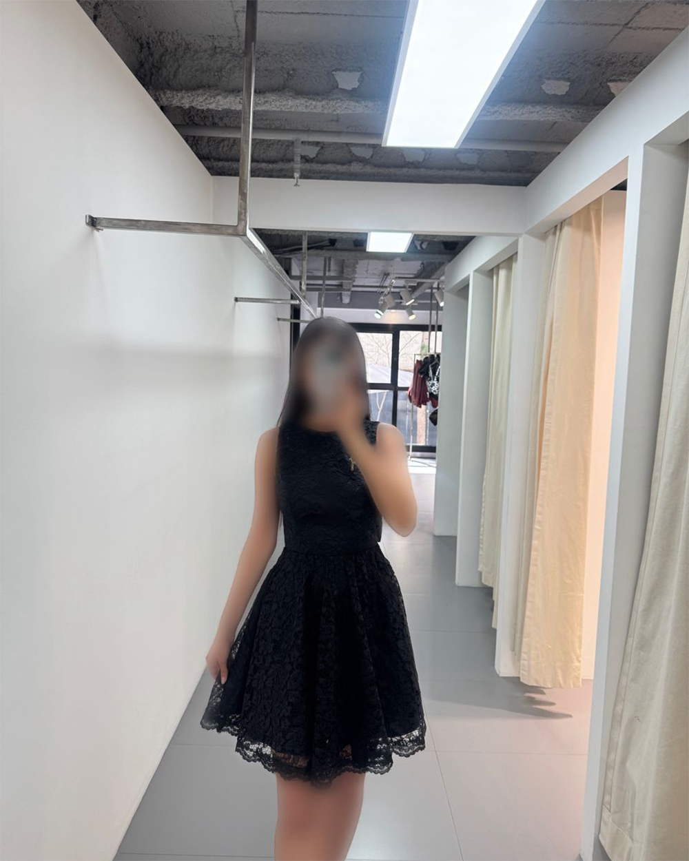 پیراهن یقه گرد دانتل جدید