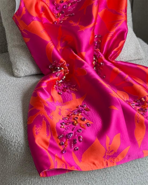 پیراهن گل کار شده