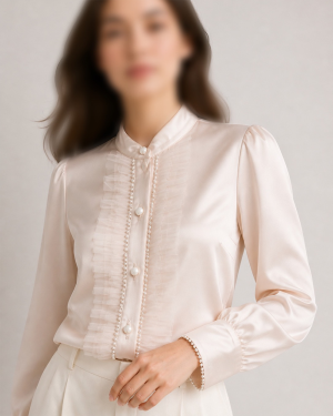 شومیز شنتیه نوارمروارید